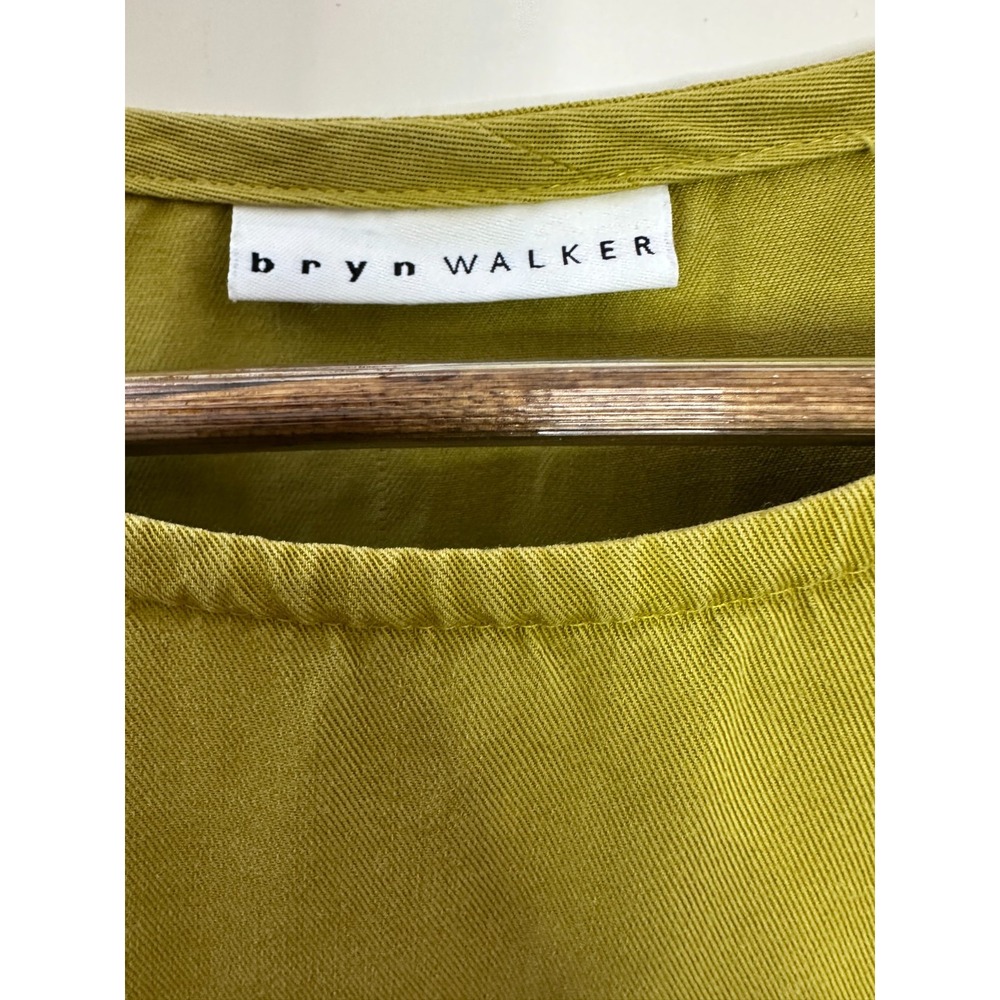 Bryn Walker Asymmetrical Hem Tencel Hi Lo Dress Small Green Minimalist Lagonlook - Picture 11 of 15